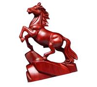Zxfdsfdbnm Asian Wooden Dark Horse Decoration Perfect Size for Shelf Display Inspires Drive and Progress Small Horse Figurine
