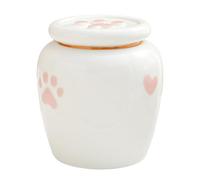 Zxfdsfdbnm Ceramics Pet Urn Dog Ashes Memorial Keepsakes Pet Coffins Boxes Suitable for Home or Garden Display Cats Paws Urn Ashes Funerary