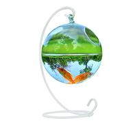 Zxfdsfdbnm Clear Round Shape Fish Bowl for Tank with Stand, White