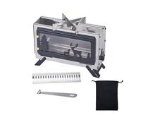 Zxfdsfdbnm Compact Portable Pit with Glass Viewing Panel for Camping and Home Decor Folding Pit