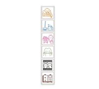 Zxfdsfdbnm Creative Six Pattern Stamps for Journals, Weekend matters