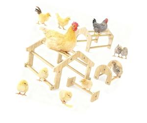 Zxfdsfdbnm Detachable Poultry Perch Stand Constructed From Natural Wood for Backyard Birds and Homesteading Use 32.5X27.5X19.5Cm Customizable Poultry Perch