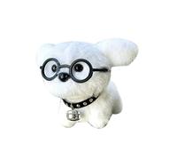 Zxfdsfdbnm Dog Themed Bike Handle Ornament Features White Dog Ornament Mount on Frame/Handlebar Bike Handlebars Fleece Toy