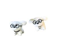 Zxfdsfdbnm Dog Themed Bike Handle Ornament Features White Dog Ornament Mount on Frame/Handlebar Bike Handlebars Fleece Toy