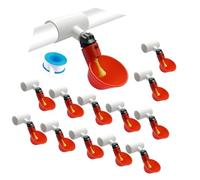 Zxfdsfdbnm Farm Animal Drinking Equipment 24 Bowls 24 T Joints 1 Adhesive Roll Strong Build for Large Scale Poultry Chicken Waterer
