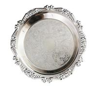 Zxfdsfdbnm Functional Embossed Iron Tray Perfect for Displaying Snacks and Cakes Easy to Cleaning and Safe for Families Embossed Fruit Tray