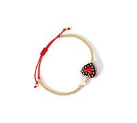 Zxfdsfdbnm Glass Heart Charm Adjustable Rope Secure Clasp Unisex Fashion Accessory Fashionable Alloy Charm