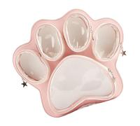 Zxfdsfdbnm Lovely Paw Print Backpack with Clear Display Window Aesthetic Crossbody Shoulder Bag Perfect for Anime Fan Shoulder Bag