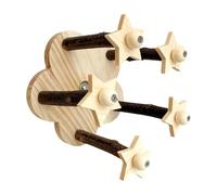 Zxfdsfdbnm Parrots Exercise Wheel Perches Creative Sparrows Perches Wheel Wood Bird Sport Stand Toy for Cockatiels Macaws Parrots Foraging Toy for Lovebirds