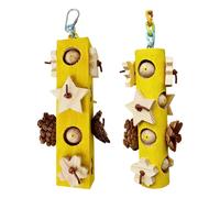 Zxfdsfdbnm Pinecone Chew Toy for Parrots Safe Wood Beak Trimming and Entertainment Puzzle Block Foraging Toy for Beak Grinding Bird Teething Stick