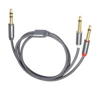 Zxfdsfdbnm Premium 6.35Mm Stereo to Double Splitter Cable with Threaded Connectors for High Fidelitys Music Devices to Double Typescript Cable