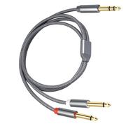 Zxfdsfdbnm Premium 6.35Mm Stereo to Double Splitter Cable with Threaded Connectors for High Fidelitys Music Devices to Double Typescript Cable