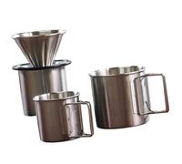 Zxfdsfdbnm Professional Grades Foldable Coffee Brewing Tool Stainless Steel Pouring Over Coffee Set for Home and Travel Camping Equipment