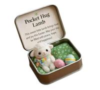 Zxfdsfdbnm Rabbits Embracing a Box Wonderful Easter Gift Holders and Desktop Decoration Items Easter Rabbits Hug Box