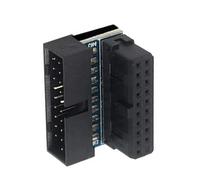 Zxfdsfdbnm Right Angled USB3.0 Connectors 90 Degree Bend Motherboards Header Extension Adapters Not Signals Loss Adapters for PC