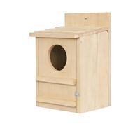 Zxfdsfdbnm Rural Styles Wooden Bird Feeder Nesting House with Tree Mounted Design for Wildbird Easy Observation Garden Decoration Owl Box House