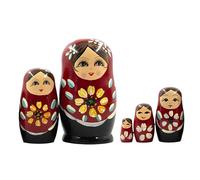 Zxfdsfdbnm Russian Nesting Dolls 5 Layer Classical Sunflowers Artwork Sturdy Wood Materials Holiday Party Flavor