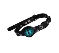 Zxfdsfdbnm Trendy Punk Styles Choker Necklace Featuring Demons Eye Craft From Comfortable Sturdy PU Leather And Resin Alloy
