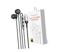 Zxfdsfdbnm Universals Type C Corded Headphones 3 Button Control Compatible Across Various Devices for Versatiled Connection Half in Ear Earphones