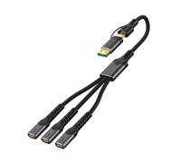 Zxfdsfdbnm USB C Splitter Adapter Cable with 2 or 3 Port and Reliabled Data Transfer for Modern Electronics Power Supply USB Cable