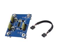 Zxfdsfdbnm USB2.0 9Pin Header Splitter Double Port Expansion Adapter For PC Builds Small Form Factor CaseNot Require External Power