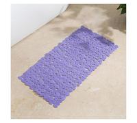 ZXFfhDHJH shower mats, Oval Pebble PVC,With Suction Cups Drain Holes,Machine Washable,Foot Massage(Purple)