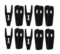 ZXFONE 10 Pcs Black Velvet Hangers Clips, Strong Finger Flocked Clips for Pants Skirt Cloth