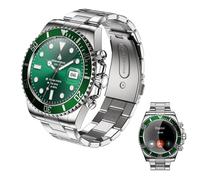 Zxfuture men's stainless steel adjustable strap watch, featuring a date display, large dial, chronograph, water resistance, stylish and luxurious appearance, and multiple sports modes, is a smartwatch