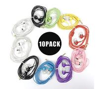 ZXFYE Earbud Headphones Bulk Wired Earphones Mixed Colors 10 Packs Compatible with iPhone Smartphone Computer Laptop MP3 School Classroom