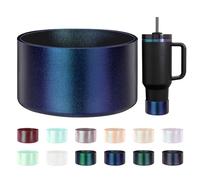 ZXFYE Glossy Gradient Silicone Boot, Compatible with Stanley H2.0 20-40oz & IceFlow 20-30oz, Chameleon Metallic Shimmer Cup Sleeve Protector for Hydroflask and Other Bottle Bottom with 2.8-3in