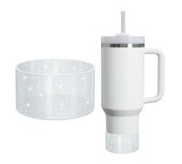 ZXFYE Jelly Luster Gradient Silicone Boot, Compatible with Stanley H2.0 20-40oz & Owala Sway 30oz 40oz, Glow Glitter Protective Cup Cover Sleeve Bumper Fit Bottom with 2.85''-3''