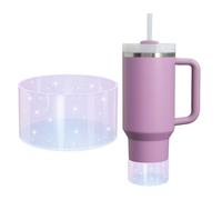 ZXFYE Jelly Luster Gradient Silicone Boot, Compatible with Stanley H2.0 20-40oz & Owala Sway 30oz 40oz, Glow Glitter Protective Cup Cover Sleeve Bumper Fit Bottom with 2.85''-3''