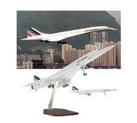 ZXGGASG 1:125 French Concorde Aircraft Model with Sound Control Retractable Landing Gear High Simulation Collectible Display for Aviation Enthusiasts Home/Office Decoration,for Adults(No light)