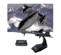 ZXGGASG 1/144 Scale SR-71 Blackbird Reconnaissance Metal U.S Air Force High-Altitude Military Diecast Aircraft Model with Stand for Enthusiasts or Gift