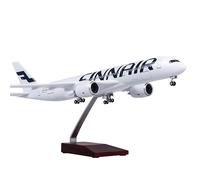 ZXGGASG 1:150 Finnair A350 Simulation Civil Aviation Aircraft Model Jet Airplane Plane Prototype Airlines Diecast With Wheels And Lights (Normal)