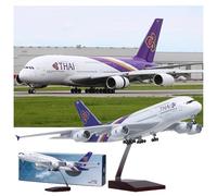ZXGGASG 1:160 Thai Airways A380 Passenger Simulation Build Your Own Civil Aviation Airplane Kit Aircraft Model Ornaments(Purple)