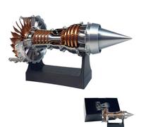 ZXGGASG 1/25 Simulation Rotatable Model, Turbofan That Runs, A380-TR900 Aircraft Engine Turbojet Engines Models Kit (Finished product battery-no tail flame)