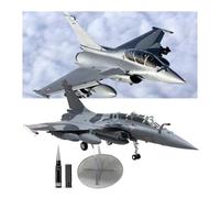 ZXGGASG 1:72 Scale Air Force Rafale B Twin-Seat Fighter Diecast Military Aircraft French Plane Model Airplane with Display Stand and Body Reamer Hole Puncher for Desktop, Bookshelf