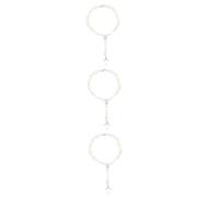ZXGGASG 3pcs Christening Bracelet Pearl Bracelet for Women Man Bracelet Mens Beaded Hollow Out Plastic