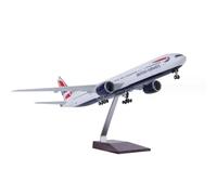 ZXGGASG 47CM 1/157 scale model aircraft For British Airways B777 with lights and wheels landing gear die-cast finished resin Playkits(No light)