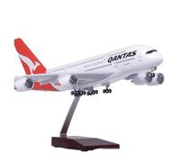 ZXGGASG 47cm 1:160 A380 Air QANTAS Airlines Diecast Resin Simulated Scale Aircraft Finished Model Suitable for display(No light)