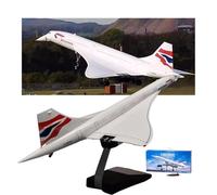ZXGGASG 50cm Concorde British Airways 1/125 Scale Airplane Prebuilt Diecast Metal Aircraft Model Miniature Kit Two Versions Detachable Landing Gear Display for Adults Collection or Gift(No light)
