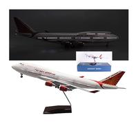 ZXGGASG Air India B747-400 1/150 18.5-inch Aircraft Civil Aviation Airliner Number With Wheel Lights Airplane Model Assembled Gift Collection Commemorative Ornaments(Light)