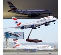 ZXGGASG Airplane Concorde Air France/British Aircraft Model Jet Plane Collectibles Resin with wheels Diecast for Collection(1/160 British A380)