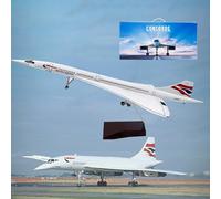 ZXGGASG Airplane Concorde Air France/British Aircraft Model Jet Plane Collectibles Resin with wheels Diecast for Collection(1/125 British Airways)