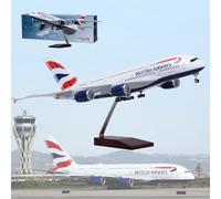 ZXGGASG Airplane Concorde Air France/British Aircraft Model Jet Plane Collectibles Resin with wheels Diecast for Collection(1/160 British A380)