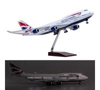ZXGGASG Airplane Concorde Air France/British Aircraft Model Jet Plane Collectibles Resin with wheels Diecast for Collection(1/150 British B747)