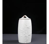 ZXGGASG Black And White Funeral Ashes Jar Urn For Cremation Pet Ashes Holder Ceramic Keepsake Ashes Urns Casket Seal Storage Jar Animal Urn(6)