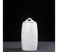 ZXGGASG Black And White Funeral Ashes Jar Urn For Cremation Pet Ashes Holder Ceramic Keepsake Ashes Urns Casket Seal Storage Jar Animal Urn(8)
