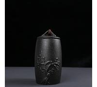 ZXGGASG Black And White Funeral Ashes Jar Urn For Cremation Pet Ashes Holder Ceramic Keepsake Ashes Urns Casket Seal Storage Jar Animal Urn(4)